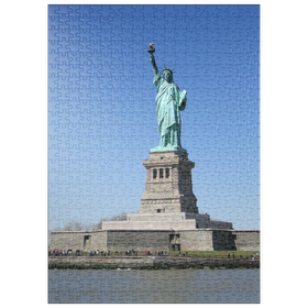 Darstellung des Puzzle Motivs Frontale Sicht auf die Freiheitsstatue, Liberty Island, New York City - Puzzleteile: 500