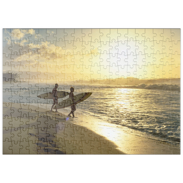 puzzleplate Surfer an dem Sunset Beach, Oahu, Hawaii, USA 200 Puzzle