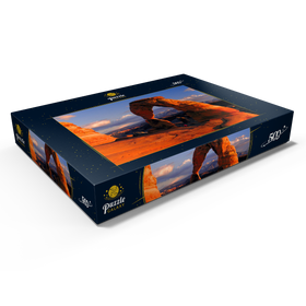 Darstellung des Puzzle Motivs Delicate Arch im Abendlicht, Arches Nationalpark, Utah, USA - Puzzleteile: 500