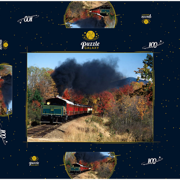 Conway Scenic Railroad, Mount Washington Valley, New Hampshire, USA 100 Puzzle Schachtel 3D Modell