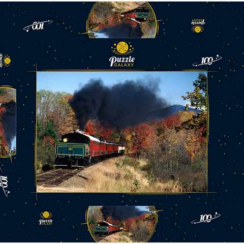 Conway Scenic Railroad, Mount Washington Valley, New Hampshire, USA 100 Puzzle Schachtel 3D Modell