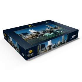 Alternative Darstellung des Puzzle-Motivs Buckingham Fountain im Grant Park, Chicago, Illinois, USA – Puzzleteile: 1000