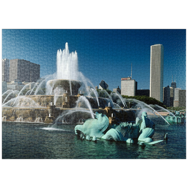 puzzleplate Buckingham Fountain im Grant Park, Chicago, Illinois, USA 1000 Puzzle