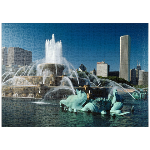 puzzleplate Buckingham Fountain im Grant Park, Chicago, Illinois, USA 1000 Puzzle