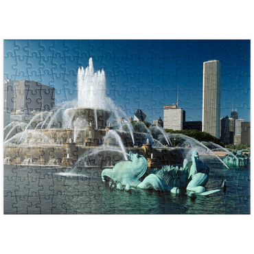 puzzleplate Buckingham Fountain im Grant Park, Chicago, Illinois, USA 200 Puzzle