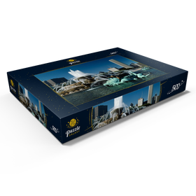 Alternative Darstellung des Puzzle-Motivs Buckingham Fountain im Grant Park, Chicago, Illinois, USA – Puzzleteile: 500