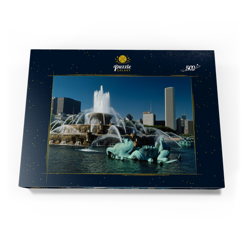Buckingham Fountain im Grant Park, Chicago, Illinois, USA 500 Puzzle Schachtel Ansicht3