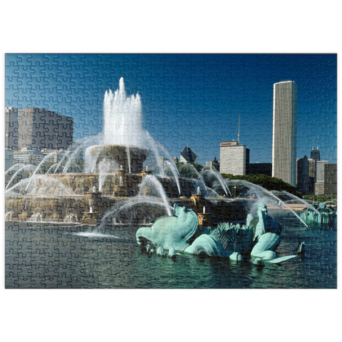 puzzleplate Buckingham Fountain im Grant Park, Chicago, Illinois, USA 500 Puzzle
