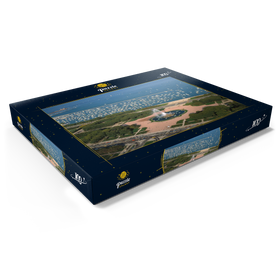 Darstellung des Puzzle Motivs Grant Park mit Buckingham Fountain und Lake Michigan, Chicago, Illinois, USA - Puzzleteile: 100
