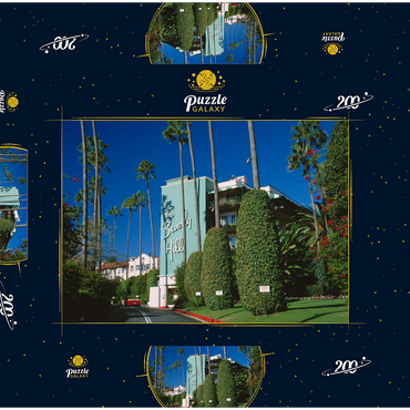 Beverly Hills Hotel in Los Angeles, Kalifornien, USA 200 Puzzle Schachtel 3D Modell