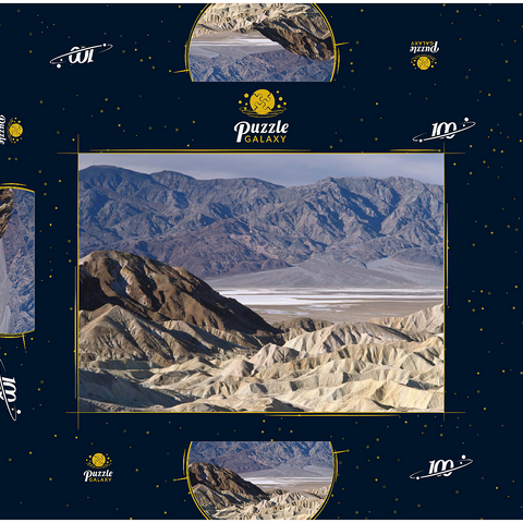 Zabriskie Point, Death Valley, Kalifornien, USA 100 Puzzle Schachtel 3D Modell