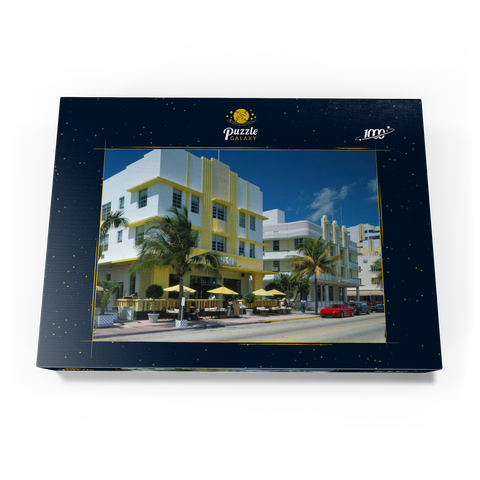 Art Deco Hotels am Ocean Drive in Miami Beach, Florida, USA 1000 Puzzle Schachtel Ansicht3