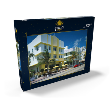 Art Deco Hotels am Ocean Drive in Miami Beach, Florida, USA 100 Puzzle Schachtel Ansicht2