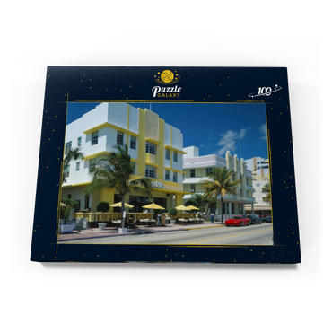 Art Deco Hotels am Ocean Drive in Miami Beach, Florida, USA 100 Puzzle Schachtel Ansicht3