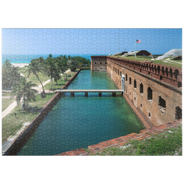 puzzleplate Fort Jefferson im Dry Tortugas Nationalpark, Key West, Florida Keys, Florida, USA 1000 Puzzle