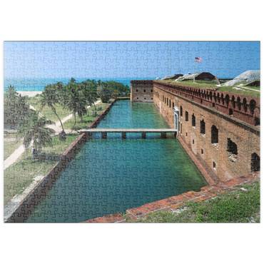 puzzleplate Fort Jefferson im Dry Tortugas Nationalpark, Key West, Florida Keys, Florida, USA 500 Puzzle