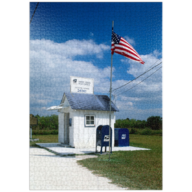 Darstellung des Puzzle Motivs Kleinstes Postamt, Ochopee, Everglades Nationalpark, Florida, USA - Puzzleteile: 1000