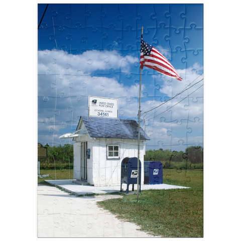 puzzleplate Kleinstes Postamt, Ochopee, Everglades Nationalpark, Florida, USA 100 Puzzle