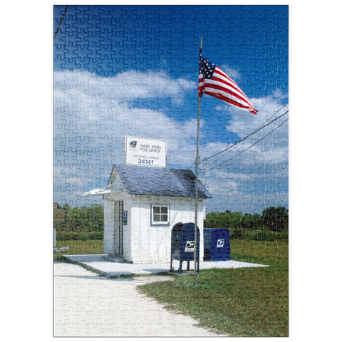 puzzleplate Kleinstes Postamt, Ochopee, Everglades Nationalpark, Florida, USA 500 Puzzle