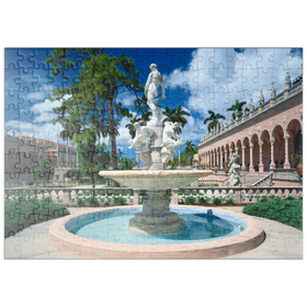 Darstellung des Puzzle-Motivs Brunnen im Ringling Museum of Art in Sarasota, Florida, USA – Puzzleteile: 200