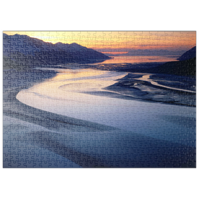 Darstellung des Puzzle Motivs Turnagain Arm, Chugach-Mountains, Alaska, USA - Puzzleteile: 500