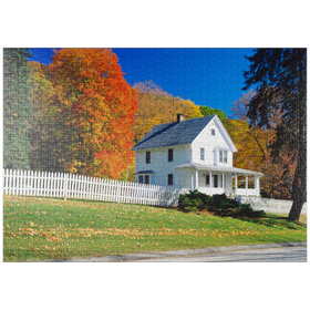 Darstellung des Puzzle-Motivs Landhaus in Warren, Connecticut, USA – Puzzleteile: 1000