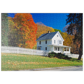 Darstellung des Puzzle Motivs Landhaus in Warren, Connecticut, USA - Puzzleteile: 500