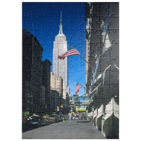 Darstellung des Puzzle Motivs Blick von der Fifth Avenue zum Empire State Building, Manhattan, New York City, USA - Puzzleteile: 100
