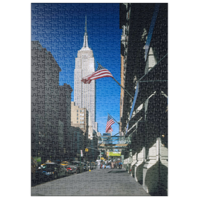 Darstellung des Puzzle-Motivs Blick von der Fifth Avenue zum Empire State Building, Manhattan, New York City, USA – Puzzleteile: 500