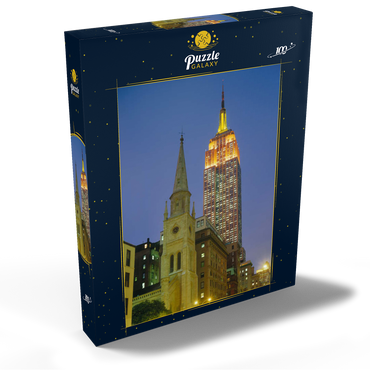 Blick von der Fifth Avenue zum Empire State Building, Manhattan, New York City, New York, USA 100 Puzzle Schachtel Ansicht2