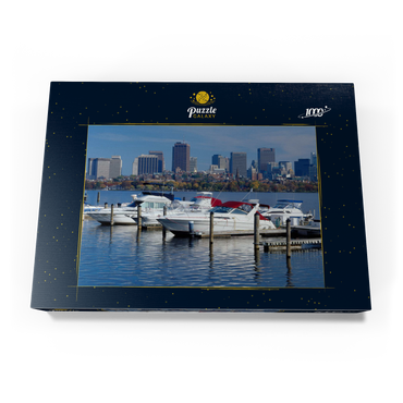 Charles River Basin gegen Skyline, Boston, Massachusetts, USA 1000 Puzzle Schachtel Ansicht3