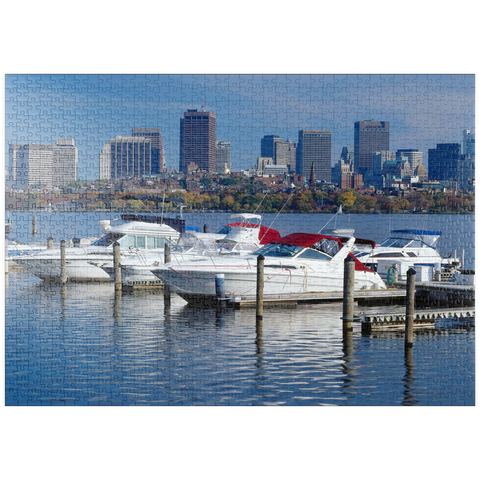 puzzleplate Charles River Basin gegen Skyline, Boston, Massachusetts, USA 1000 Puzzle
