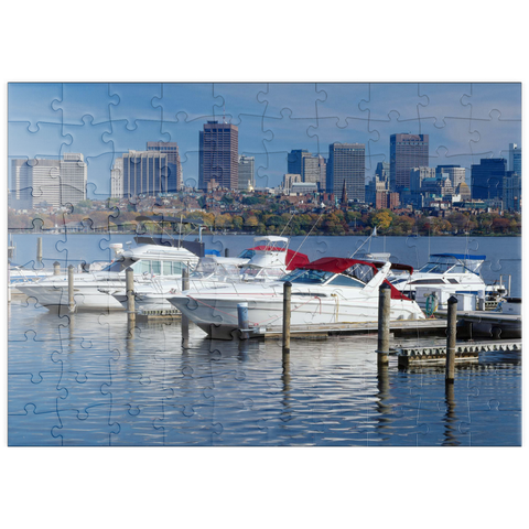 puzzleplate Charles River Basin gegen Skyline, Boston, Massachusetts, USA 100 Puzzle