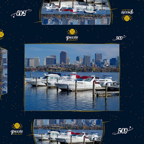 Charles River Basin gegen Skyline, Boston, Massachusetts, USA 500 Puzzle Schachtel 3D Modell