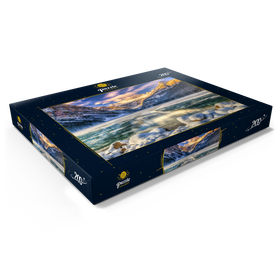 Alternative Darstellung des Puzzle-Motivs Wintersonnenaufgang über dem malerischen Lake Louise im Banff Nationalpark – Puzzleteile: 200
