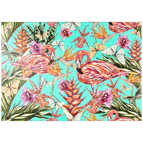 Darstellung des Puzzle Motivs Schönes Vintage Dschungelmuster - Puzzleteile: 1000