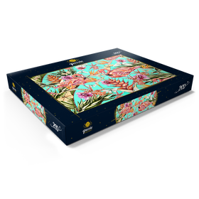 Alternative Darstellung des Puzzle-Motivs Schönes Vintage Dschungelmuster – Puzzleteile: 200