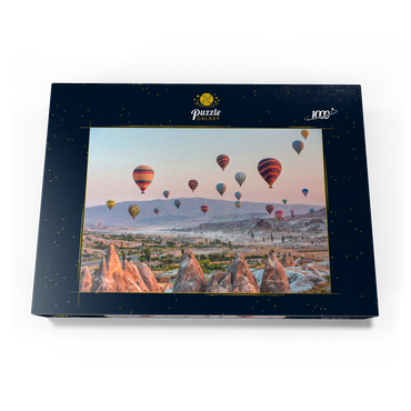 Heißluftballon über Felslandschaft in Kappadokien Türkei 1000 Puzzle Schachtel Ansicht3
