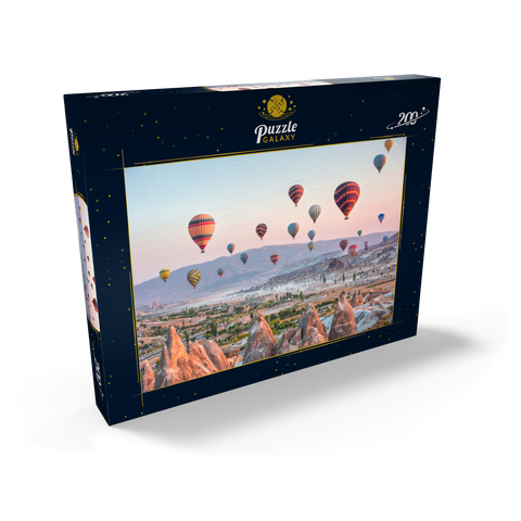 Heißluftballon über Felslandschaft in Kappadokien Türkei 200 Puzzle Schachtel Ansicht2