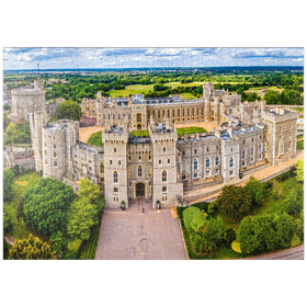 Darstellung des Puzzle-Motivs Burg Windsor, königlicher Wohnsitz in Windsor in der englischen Grafschaft Berkshire – Puzzleteile: 1000