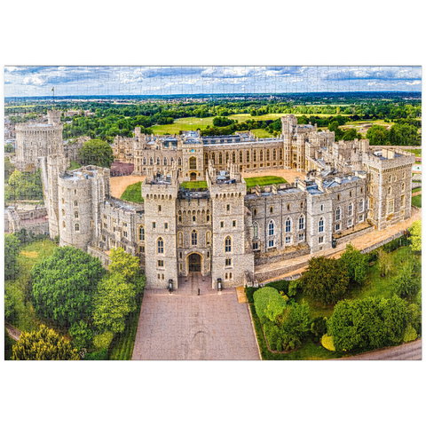 puzzleplate Luftbild der Burg Windsor, königlicher Wohnsitz in Windsor in der englischen Grafschaft Berkshire 1000 Puzzle
