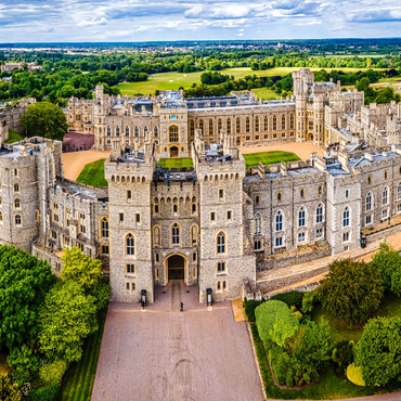 Luftbild der Burg Windsor, königlicher Wohnsitz in Windsor in der englischen Grafschaft Berkshire 1000 Puzzle 3D Modell