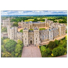 Darstellung des Puzzle-Motivs Burg Windsor, königlicher Wohnsitz in Windsor in der englischen Grafschaft Berkshire – Puzzleteile: 200