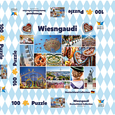 Wiesngaudi - Oktoberfest in München 100 Puzzle Schachtel 3D Modell