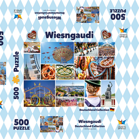 Wiesngaudi - Oktoberfest in München 500 Puzzle Schachtel 3D Modell