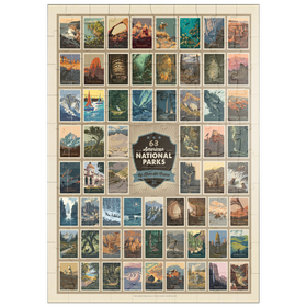 Darstellung des Puzzle Motivs 63 American National Parks: by Kenneth Crane - Puzzleteile: 100