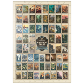 Darstellung des Puzzle-Motivs 63 American National Parks: by Kenneth Crane – Puzzleteile: 200