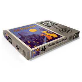 Darstellung des Puzzle Motivs Cat-Francisco, Vintage Poster - Puzzleteile: 200