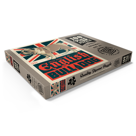 Darstellung des Puzzle Motivs English Bulldog, Vintage Poster - Puzzleteile: 100