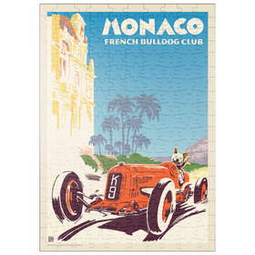 Darstellung des Puzzle Motivs Monaco: French Bulldog Club, Vintage Poster - Puzzleteile: 200